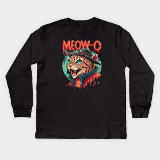 Sweet Dreams Cat Freddy Halloween Vintage Kids Long Sleeve T-Shirt